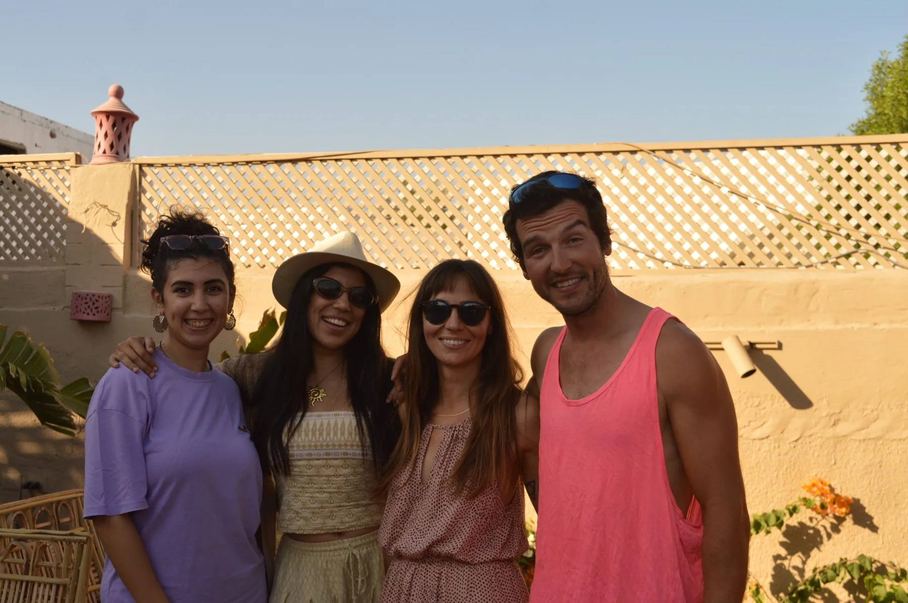 Drinks and snacks on the table
